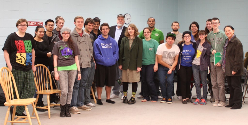 Geoff Nelson with Theatre Students and Faculty at Ohio Wesleyan University