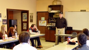 Geoffrey Nelson with students from Ohio Wesleyan University